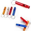 Mini Aluminum Dog Whistles For Training With Keychain Key Ring Outdoor Survival Emergency Exploring Puppy Whistle ZC134