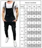 Män rippade denim jeans mens mode våren höst overalls dungarees bib byxor jumpsuit casual byxor 211111