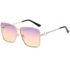 Summer Woman Fashion Outdoor Wind Okulary przeciwsłoneczne Antiglare Ladies 'Square Cycling Jazdy Okulary przeciwsłoneczne Mężczyzna Plażowa Ochrona Metalowa Rama UV