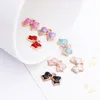 Mix 20 adet / paket Küçük Yay Emaye Charms Küpe Anahtarlık Kolye Kolye Jewlery Bulgular Toplu Öğeler Toptan