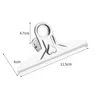 Argent Grande Inoxydable Binderie Clip Bureau Bureau School Tool Poignée Clips Bulldog Lettre Métal Clip en gros LX4071