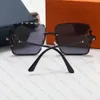 Designer Brand Fashion Sunglasses Luxury Outdoor Summer Elegant Beach Sun Glasses Alloy Frameless Unique Wavy Edge for Man Woman 7 Color Good Quality