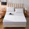 Sheets & Sets Soft Fitted Sheet With Elastic Band Solid Color Bed Cover Thicken Quilted Mattress Anti-Bacteria Topper