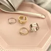 Punk mode vlinder cluster ringen voor vrouwen mannen goud zilver kleur minnaar paar ring set opening aangrijping bruiloft sieraden