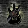 Guitar Vinyl Record Wall Clock Music Vintage LP Wall Clock Home Decor Musical Instruments Gift For Music Lover Guitarist 210325