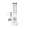 D&K straight glass water pipe bong with metal bowl for perc bong hookah smoking filter stone 260mm/10.24 inches