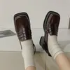 اللباس أحذية النساء لطيف لوليتا فتاة خادمة أحذية جولة تو جلدية اليابانية jk المدرسة الثانوية موحدة kawaii أنيمي تأثيري