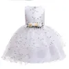 2021 Pâques caillot bébé fille robe princesse robe broderie Tutu robe de mariée sans manches soirée Costume pour enfants vêtements Q0716