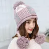 TsureTobe高品質のカシミアビーニー女性ウィンターハットファッションリンクタイプニット帽子帽子秋の毛皮Pompom 2022ビーニー/スカルキャップ