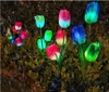 Solar Simulation Ground Lamp LED Gazon Lamp Outdoor Tulip Flower Garden Courtyard Creatieve Plastic Lights Decoratief