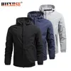 Veste coupe-vent hommes imperméable respirant marque sport décontracté extérieur solide manteau à capuche mâle s hardshell vent 211217