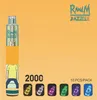 100 % 정통 RANDM Dazzle Pro 일회용 전자 담배 장치 키트 12ml 포드 2000 2600 퍼프 1100mAh 배터리 충전식 vape bar penrefilled fast ship