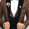 Fashion White Men's Wedding Suit 3 pieces Slim Fit Groom Dinner Prom Tuxedo Tailored Blazers For Men Best Man Jacket Vest Pants X0608