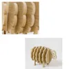 Mats Pads Sheep Shape Non-Heat Coasters DIY Placemat Kaffekopp Pad Handgjord trä djurformad anti slipbordmatta