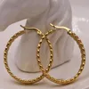 Mode Round Hip Hop Large Hoop Earrings for Women's Gold Plated Women Jewelry Accessories Wedding Huggie304T