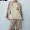 Casual Suits Vrouwen Blazer-Set Single Button Pocket Volledige Mouw Top Textured Casual Shorts Stylish Office Lady Coat Femme 210520