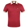2021 Summer Mens Polo Shirts med bokstäver Mode Designer Polos för män High Street Tee T-tröja Klassiska Kortärmad Toppar Kläder Multi Alternativ
