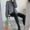 IEFB Herrkläder Koreanska stil Slim Fit Short Suit Coat Single Breasted Grey Blazer för Man Notched Långärmad 6822 210524