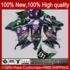 Motorcykel Fairings för Kawasaki Ninja ZX 10R ZX10 10 R 1000 CC ZX10R 08 09 10 Body 56No.44 1000cc ZX1000C Dark Purple ZX-10R 2008 2009 2010 ZX1000 08-10 Bodywork Kit