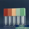 3ml Square Frosted Cap Clear Bottle Lip Glaze Tube Tom flytande läppstift Glansrör Kosmetisk smink Förpackningsbehållare