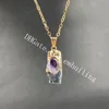 purple quartz gold necklace