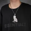 Mode Hip Hop Bijoux OWL Pendentif Collier avec Chaîne Or Blanc Rempli Micro Pave CZ Zricon Collier Rappeur Accessoires ins 210m
