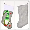 Kerstversiering Gebreide Rudolph Stocking Kinderen Holiday Gift Candy Snacks Verpakking Tas Thuis Winkelcentrum Decoratie