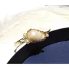 Lii Ji淡水真珠のバロック様式の真珠のゴールドカラーバングルブレスレットの女性ジュエリーQ0720