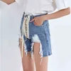Streetwear Lace Up Bowknot Denim Shorts voor Dames Hoge Taille Cross Bandage Casual Short Female Fashion Summer 210521