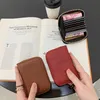 Womens business card holder female large capacity multi pocket coin purse zip bank card holders clip wallet