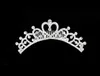 Damen-Haarschmuck, Tiara (Silber), Herzform, Strass, Hochzeit, Abschlussball, Brautkrone, Kopfschmuck, Kristalldekor