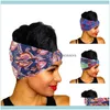 Araçlar Productsafrican Baskı Pamuk Geniş Bandı Kadınlar Moda Kızlar için Baskılı Saç Boho Elastik Bantlar Scrunchie Aessories Stil U2G21 D