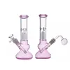 DHL gratuit Pipe à eau en verre Bong le moins cher Dab Rig bras arbre perc filtre rose recycleur ashcatcher bongs avec tuyau de brûleur à mazout 10,5 pouces