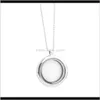 Pendant Necklaces 30Mm Round Magnetic Floating Glass Po Living Charm Memory Locket Diffuser With 70 Cm Ps1330 Rb0T7 Uodlj