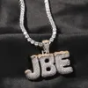 A-Z Custom Naam Letters Kettingen Heren Mode Hip Hop Sieraden Kerst Iced Out Gold Initial Letter Hanger Ketting