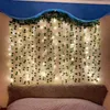 12PCs artificiella växter Ivy Garland med USB 10M LED Fairy Light Fake Leaf Vine Hängande För Hem Living DIY Estetisk Rumsinredning 210624