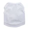 DHL50pcs Dog Apparel Blank White DIY Pet Sleeveless Vest for Small Heat Transfer Print