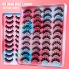 Newest 20 Pairs Thick Natural 3D Mink False Eyelashes Set Curly Crisscross Hand Made Reusable Multilayer Fake Lashes Soft Light Eyelash Extensions