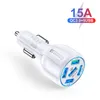 5 Ports USB Car Charger 15A Quick Mini LED Fast Charging For iPhone 13 12Pro Xiaomi Huawei Mobile Phone Charger Adapter1688300