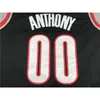 All embroidery 7 styles jersey 00# Anthony black mesh basketball jersey Customize men's women youth Vest add any number name XS-5XL 6XL Vest