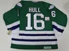 24S Hartford Whalers BOBBY HULL # 16 Jersey de hockey sobre hielo para hombre cosido personalizado cualquier número y nombre