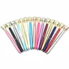 19 kleuren Creative Crystal Glass Kawaii Ballpoint Pens Meisje Dame Ring Grote Gem Balpen met Groot Diamant Mode Schoolkantoor