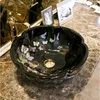 Chińska Europa Vintage Styl Art Waszyny Umywalka Ceramiczne Counter Top Waszyn Basin Łazienka Umywalki Łazienka Zlewozmywki BowlsGood Qty
