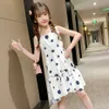 Filles Robe Big Dot Pour Fille D'été Enfants Style Décontracté Costumes 6 8 10 12 14 210528