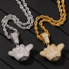 Colares pendentes O rei bling rei personaliza muito bom colar hip hop gelado cheio de zircônia cúbica sliver cz pedra cz