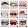 Kindermasker Cartoon Anime Felt Maskers Klantgericht Kerstgebeurtenis Verjaardagsfeestje 9 stijlen Gratis schip 50pcs