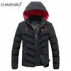 Homens Winter Windproof Warm Warm Parkas Moda Com Capuz Casaco Homens Outono Marca Outwear Clássico Casual Parkas Casacos Homens 211104