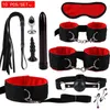 Nxy Bondage Giocattoli sessuali per coppie 3 colori Prodotti esotici Giochi per adulti Set Kit Bdsm Manette Swing Gag Start Plug Accessori donna 1211