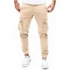 Män last militära byxor casual skinny byxor joggare sweatpants multi-pocket sportkläder manliga taktiska hip hop penna byxor 211112