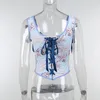 Femmes décontracté Shaper léger en plastique os Shapwear Floral à lacets Corset haut mode Streetwear Photoshot forme porter